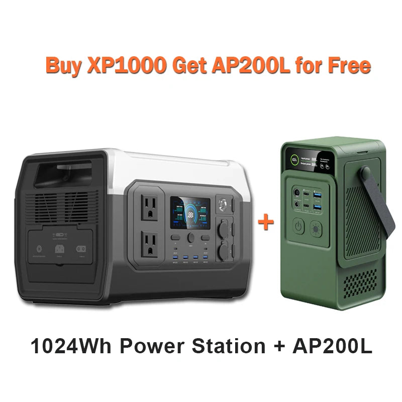 CTOLITY AP200L 1600W Portable LiFePO4 HighCapacity PureSineWave Power Station 1024Wh