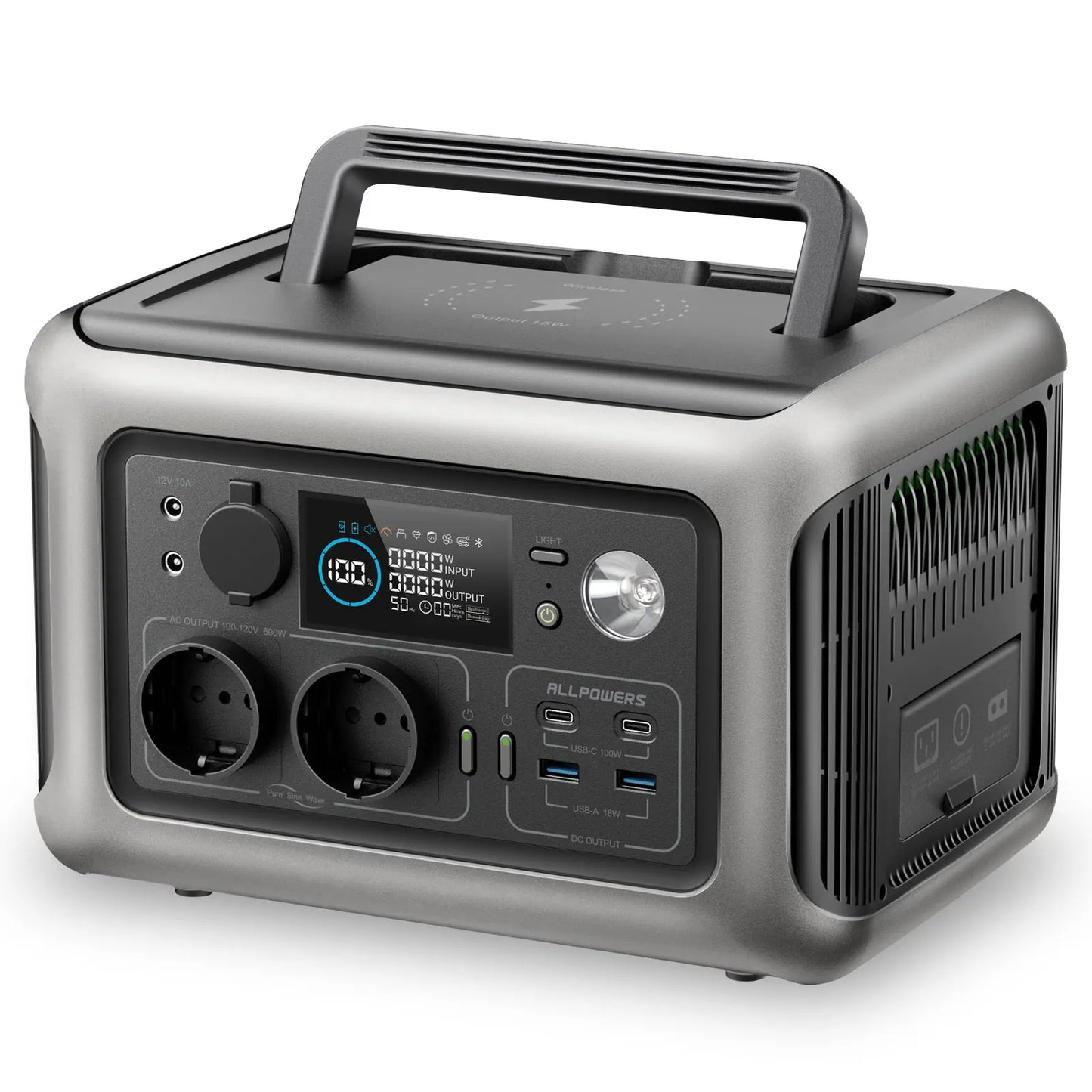 ALLPOWERS R600 Portable Powerstation 299Wh LiFePO4 Battery with Solar Panel