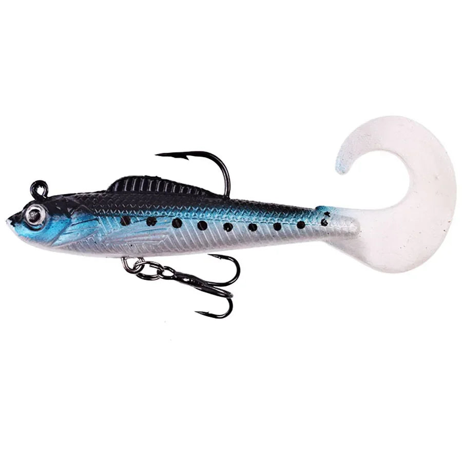 6 Piece Wobblers Soft Silicone Fishing Lures Baits Swimbaits