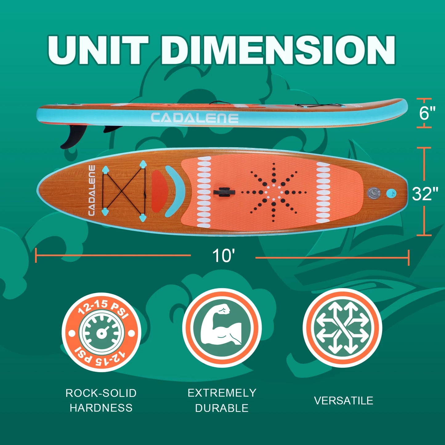 CADALENE Premium Inflatable Stand Up Paddleboard With Comprehensive Accessories Kit