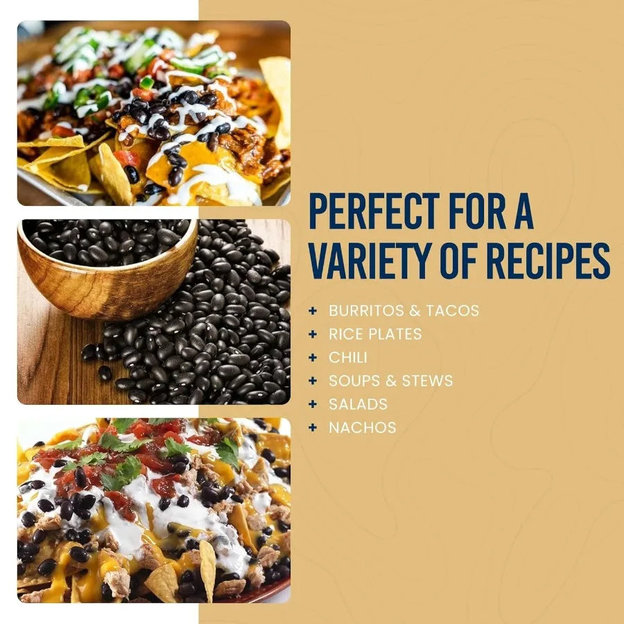 Emergency Dried Black Beans 237 Servings High Fiber Iron Potassium