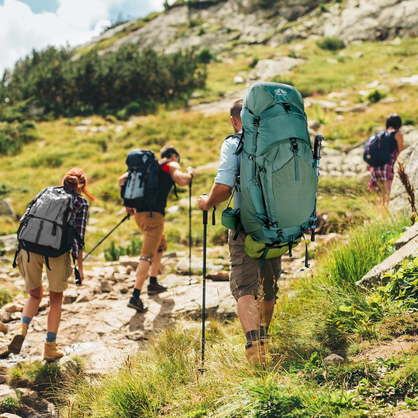 Night Cat HikingBackpack Featuring Internal Frame Ultralight Unisex Comfort System