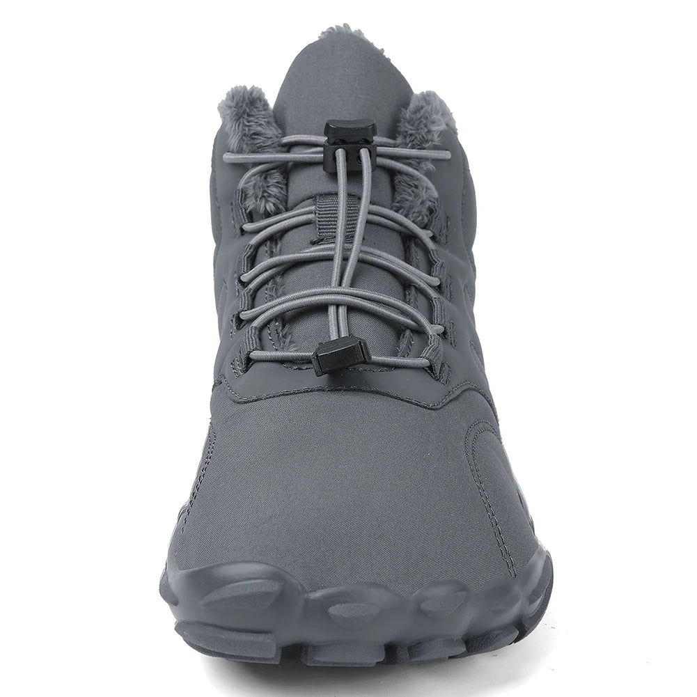 Winter Warm Waterproof Barefoot Running Shoes for Men and Women High Ankle Boots