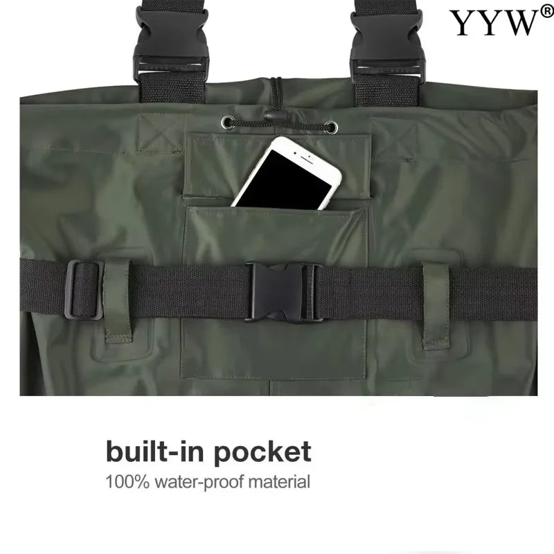 Waterproof Fishing Waders With Boots Breathable Unisex Overalls Kit