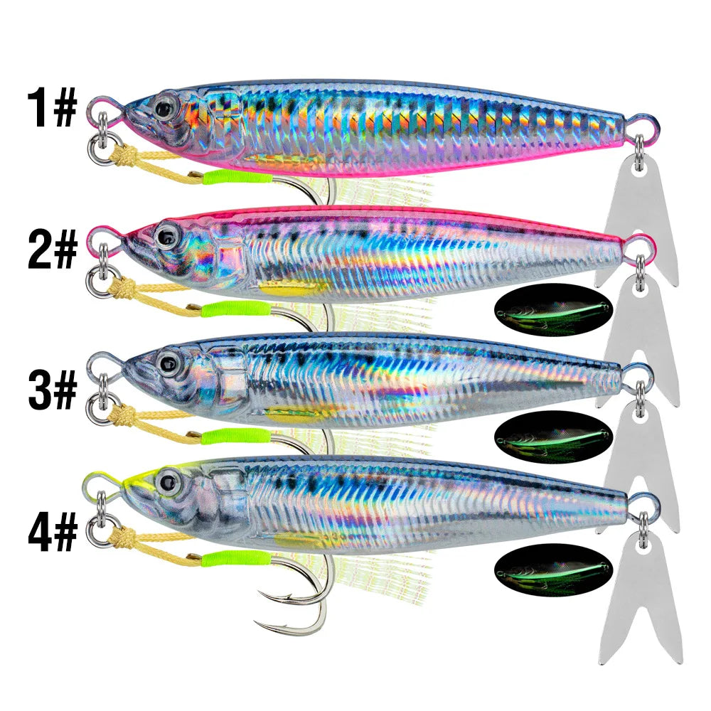Fast Sinking 3D Printed Metal Jig Lure For Saltwater Fishing