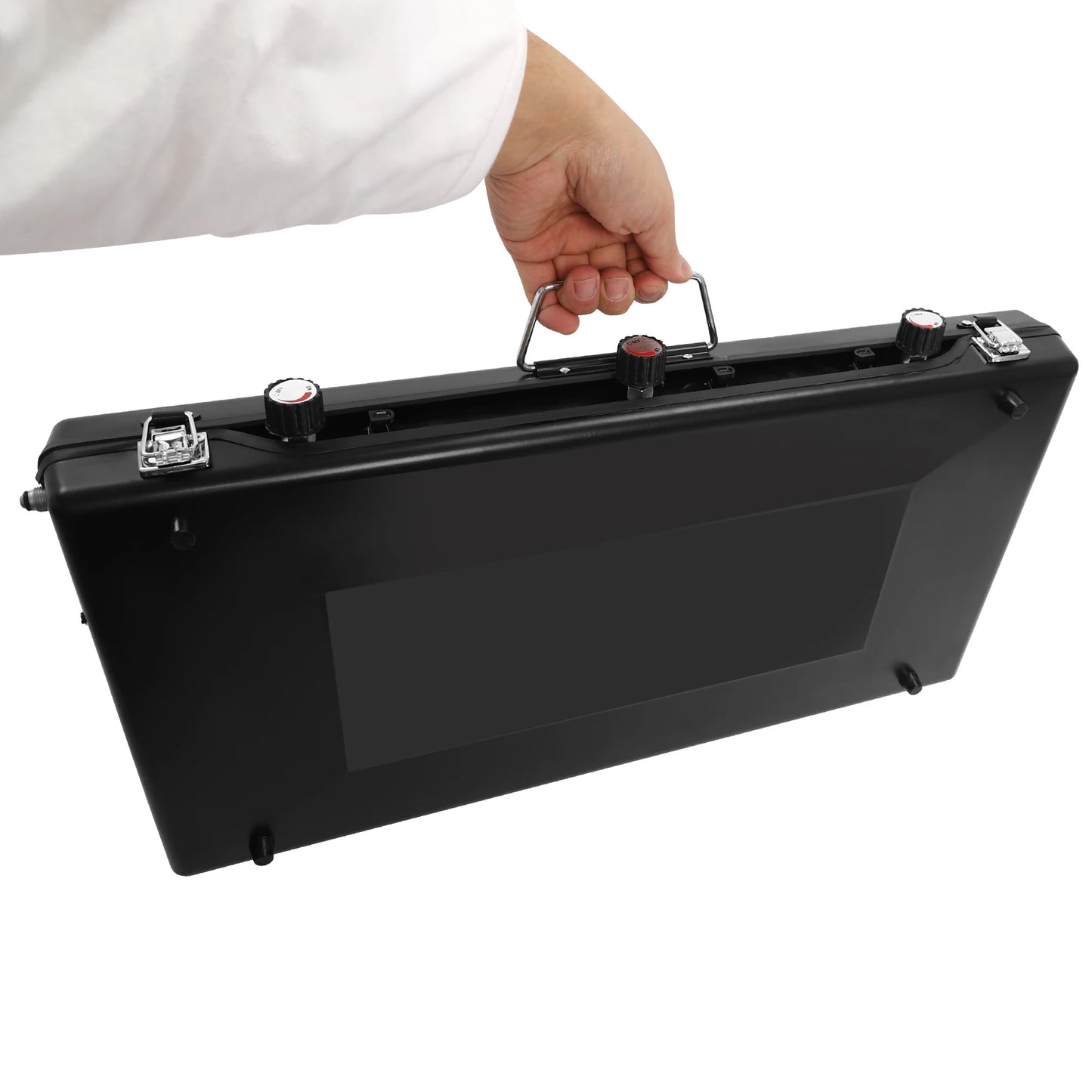 NONED Portable Camping Stove With Griddle 3 Burner Propane Gas