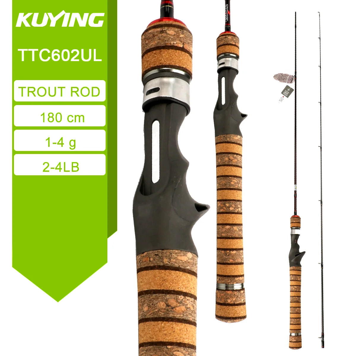 Kuying Carbon Fishing Rod Lure Cast Spinning River Stream