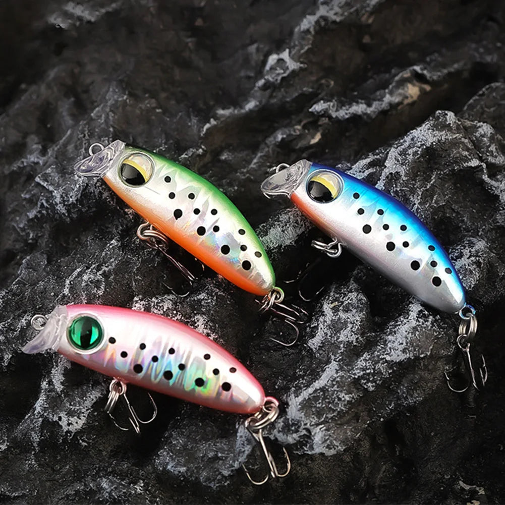 5pcs Mixed Colors Minnow Fishing Lures Artificial Hard Bait Wobbler Crankbaits for Trout Bass Carp Fishing Accessories