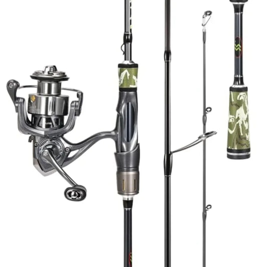 Spinning Fishing Rod And Reel Combo With Split Grip Handle