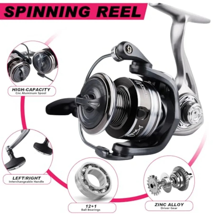 Telescopic Fishing Rods And Reels Combo Set With Storage Bag