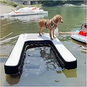Color Inflatable Canine Water Ramp GearedToward Poolside Aquatic Training Equipment