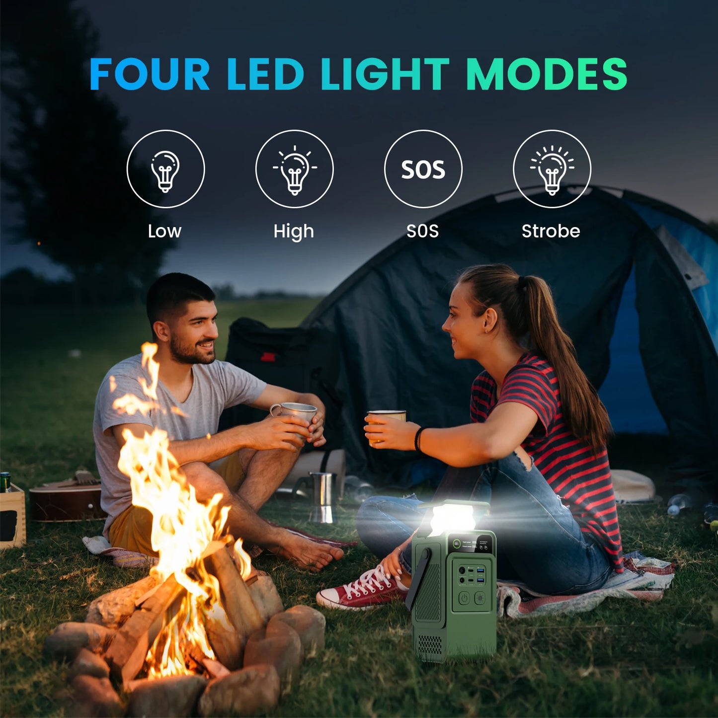 CTOLITY AP200L 1600W Portable LiFePO4 HighCapacity PureSineWave Power Station 1024Wh