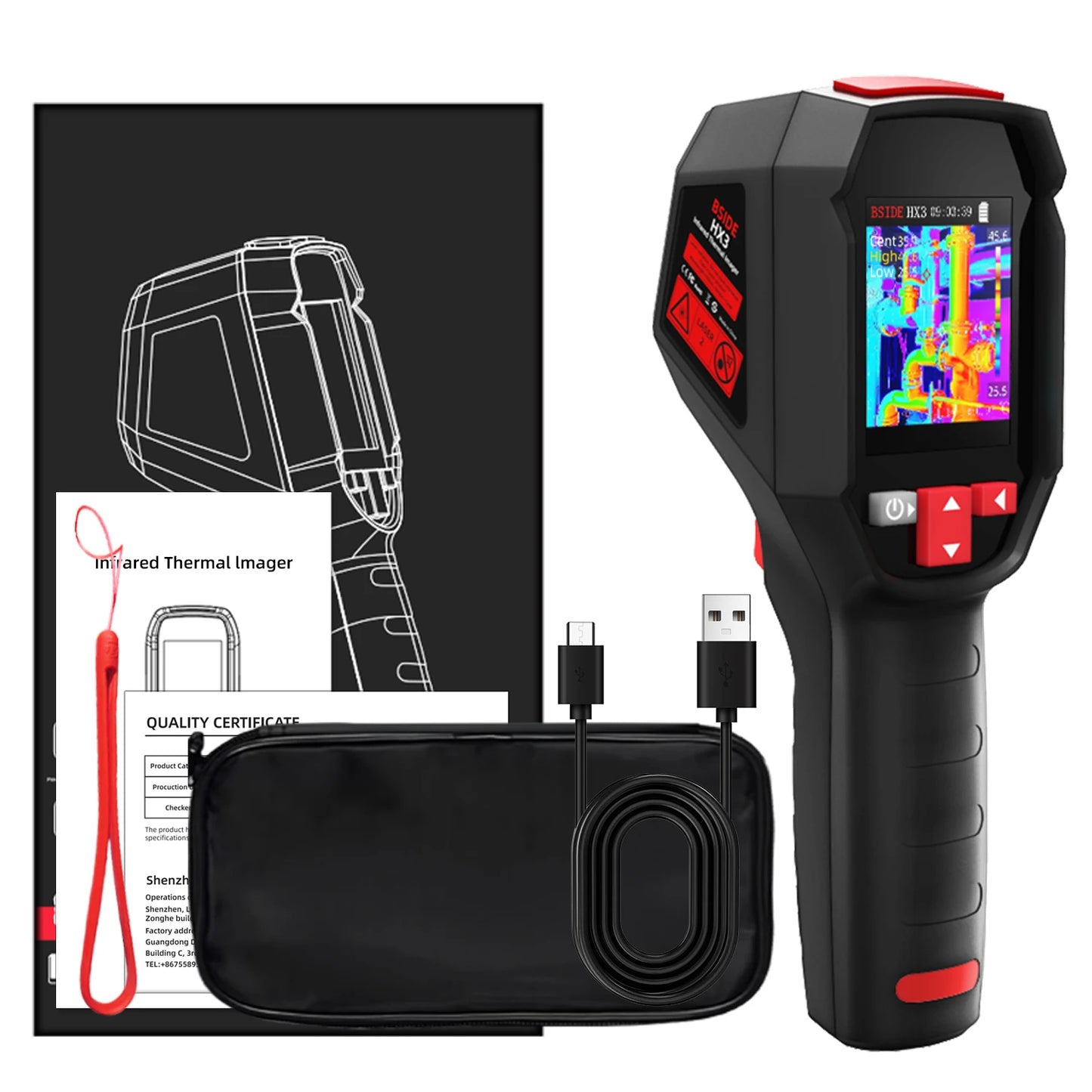 BSIDE Portable Thermal Imager With 15 Color Palettes For Circuit Detection