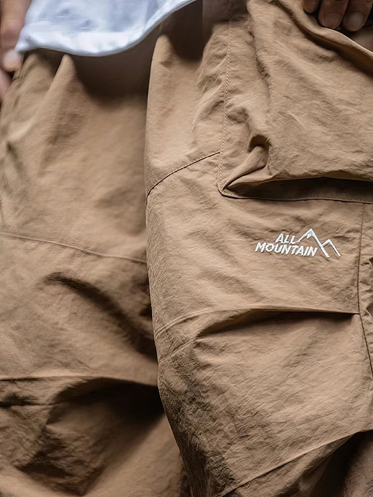 Men Waterproof Baggy Hiking Cargo Pants Outdoor Wide Leg Trousers