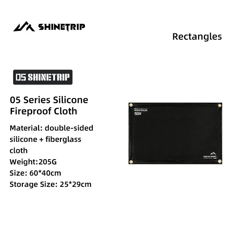 ShineTrip Tactical Wind Outdoor BBQ Insulation Fire Resistant Silicone Mat