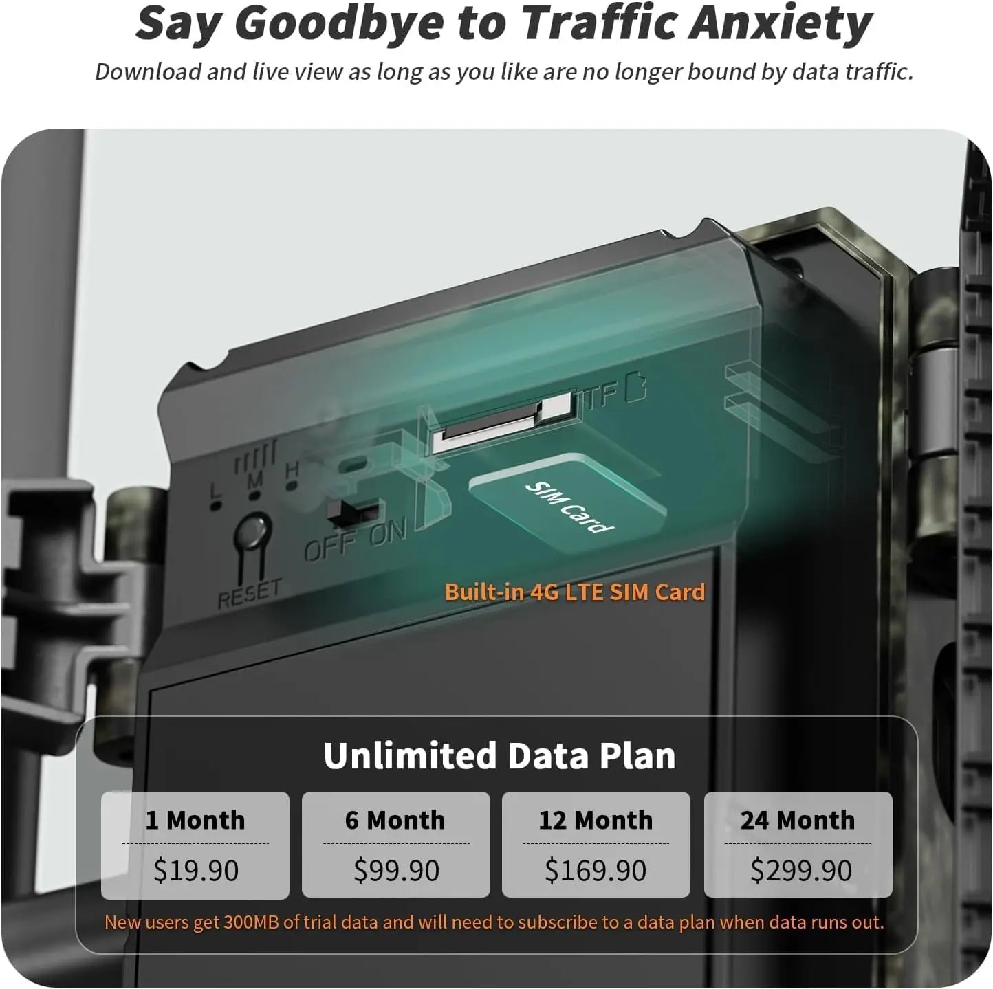 Hignconcerned 4G LTE Trail Camera With Live Stream Night Vision