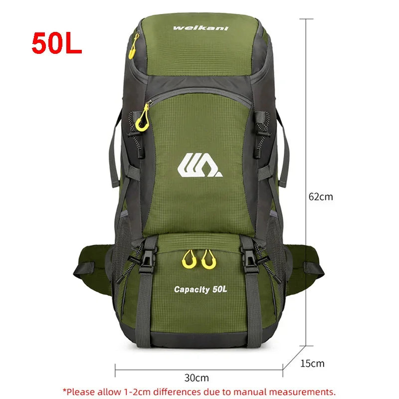 Scione Weatherproof Expedition Travel Backpack For Outdoor Hiking And Mountaineering