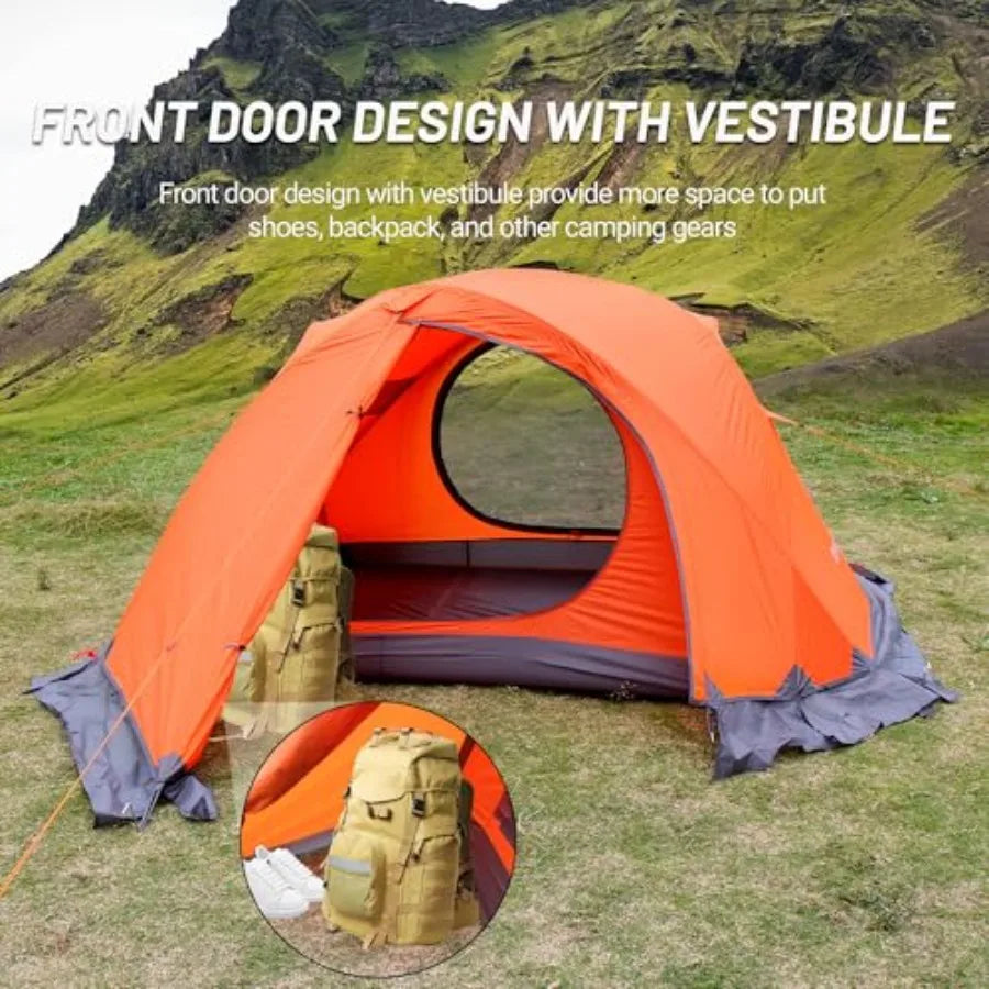 Building 4 Season Winter Tent With Aluminum Poles Waterproof PU8000