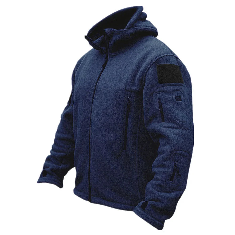 CN Military Winter Fleece Tactical Jacket Hooded For Outdoors