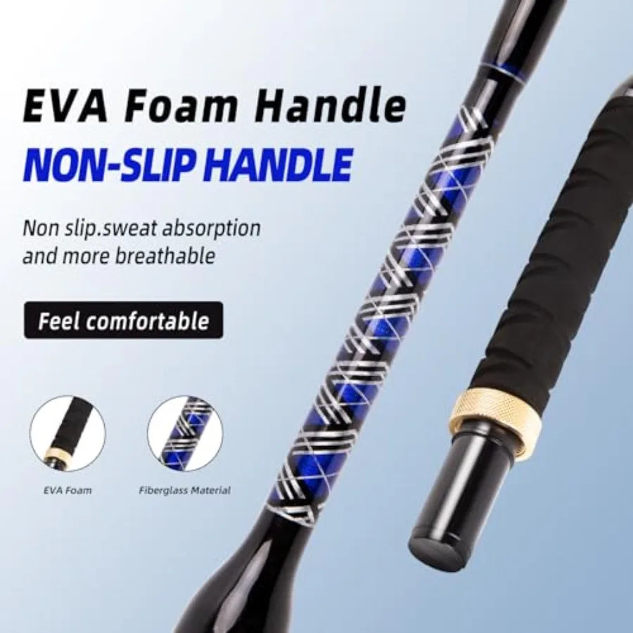 Bent Butt Deep Sea Saltwater Fishing Rod With Swivel Tip