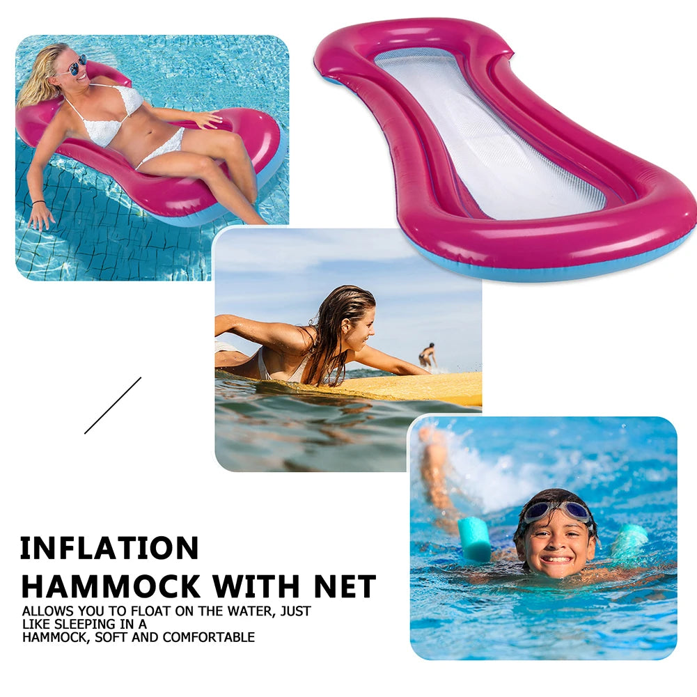 MOJOYCE Water Hammock Recliner Inflatable Pool Lounge Chair With Pump