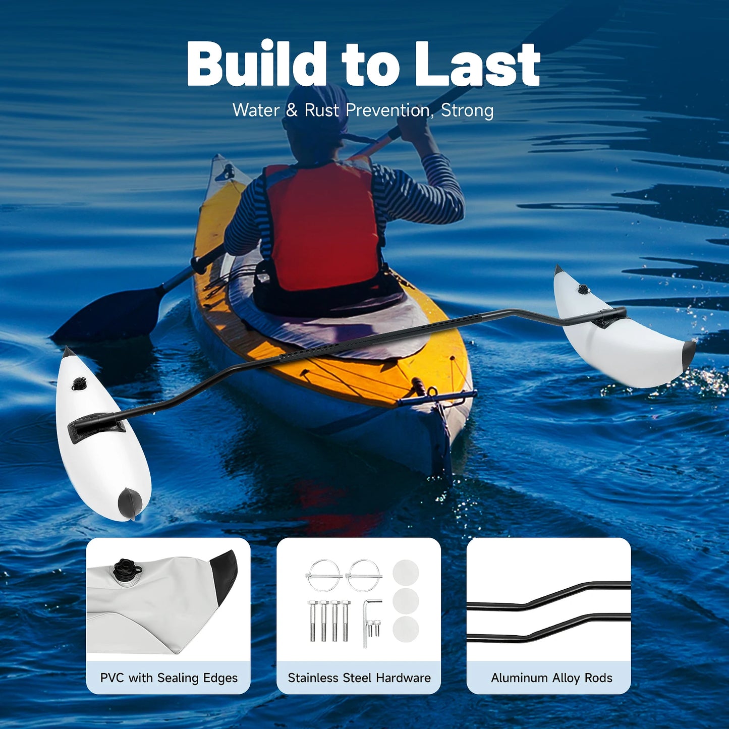 Hign-concerned Inflatable Kayak Outrigger Stabilizer Kit