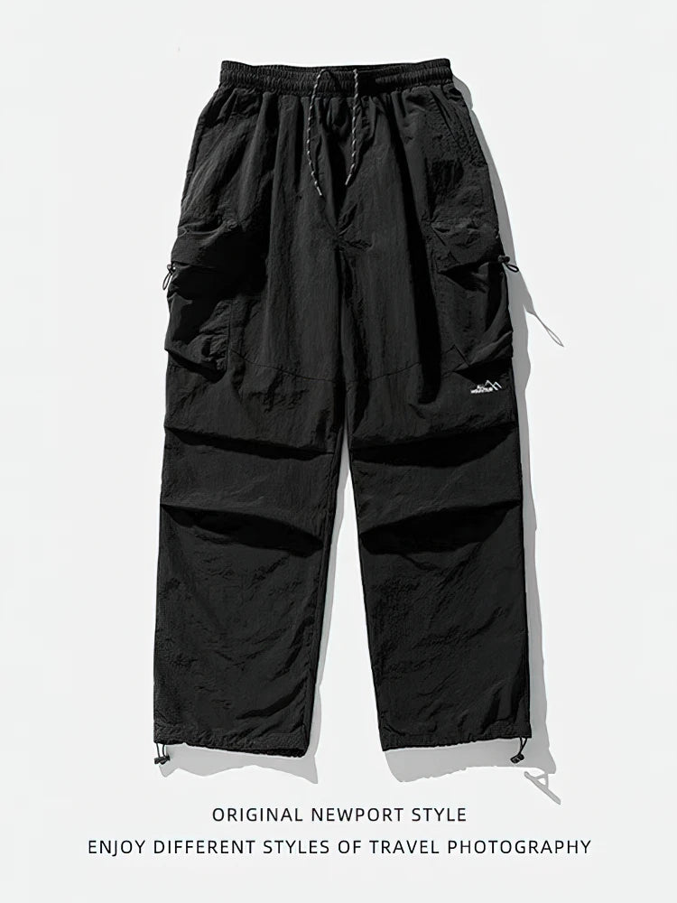 Men Waterproof Baggy Hiking Cargo Pants Outdoor Wide Leg Trousers