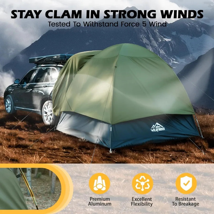 SUV Tent Rectangle Car Tent For Family Waterproof Windproof Camping