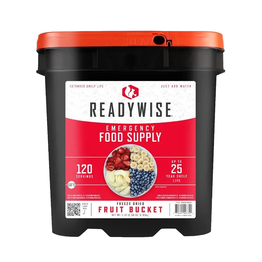 Emergency Fruit Bucket Dehydrated and Freeze Dried Meals Pack