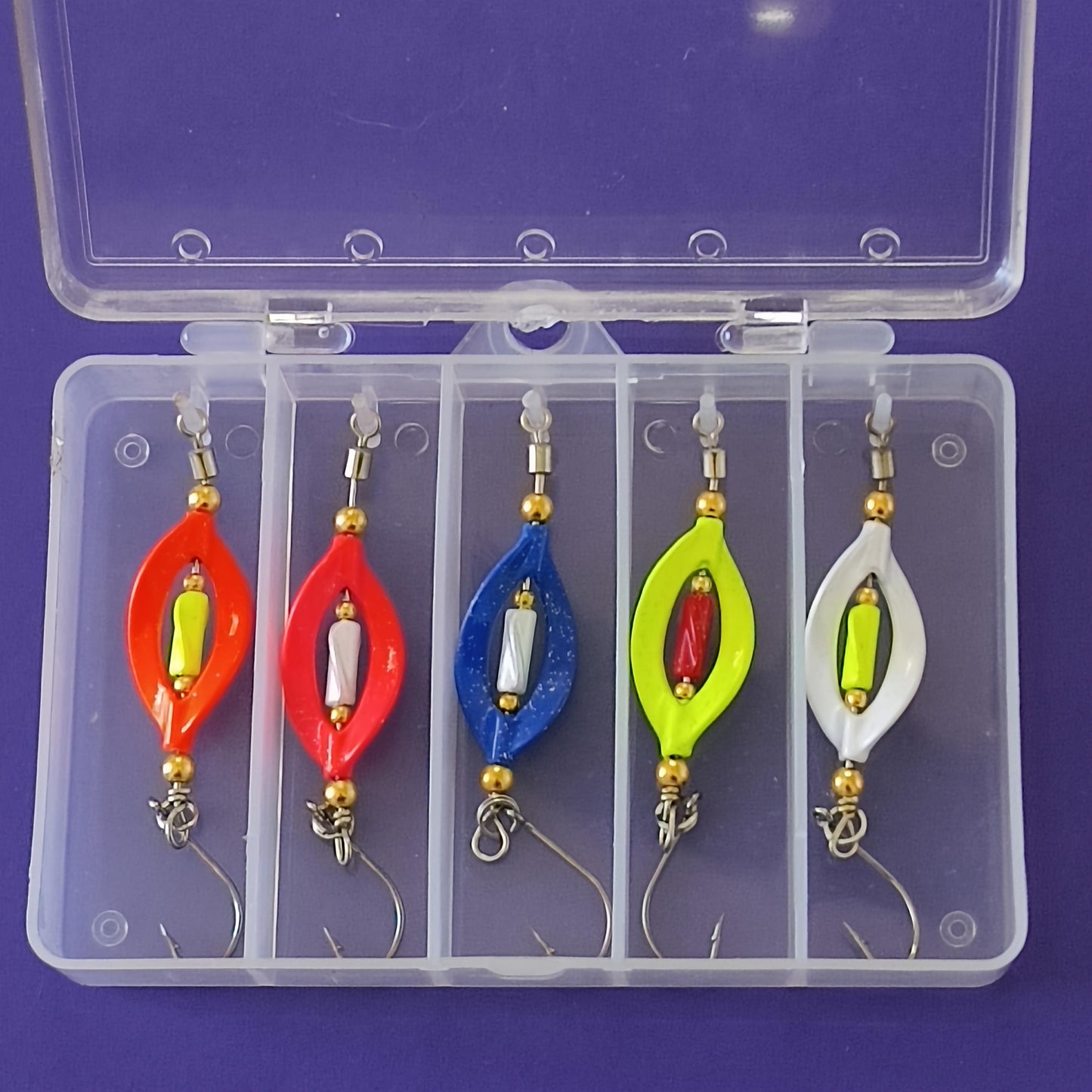 Zinc Alloy Five Spoon Lures Set For Trout And Bass With UV