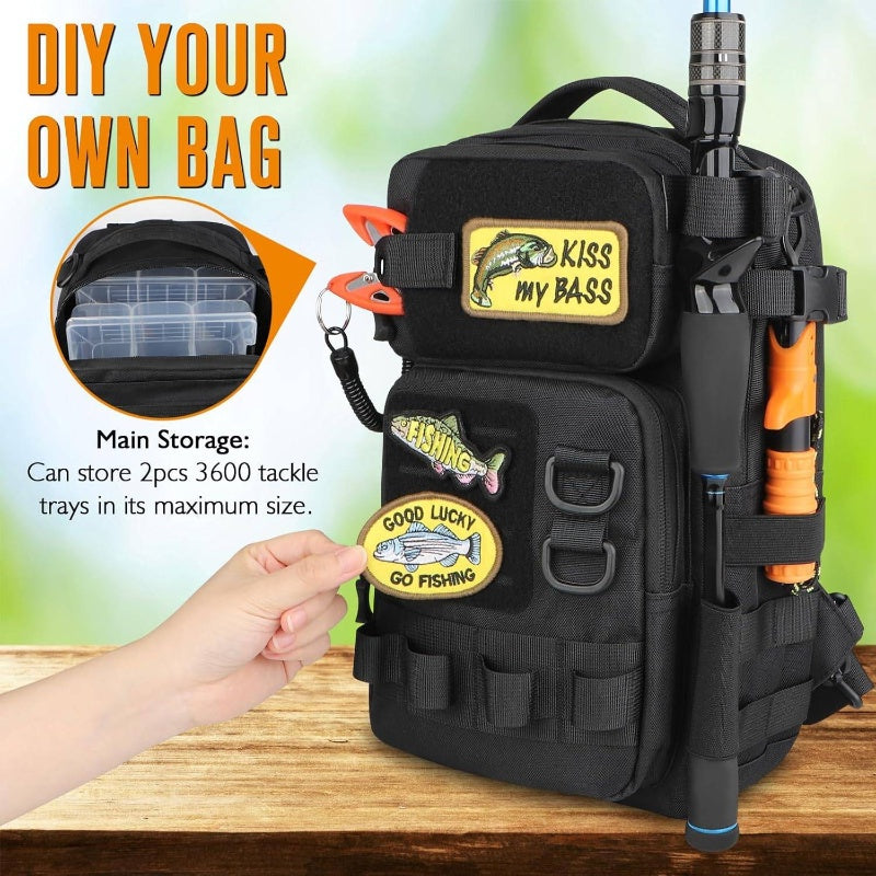 5 Gallon Floating Fishing Basket System with Sling Bag & 3600 Tackle Box - Heavy-Duty All-in-One Fishing Gear Set with Line Spooler, Fish Gripper, Pliers, Lanyard & 6 Lures - Hands-Free Sling Backpack for Easy Transport, Dura