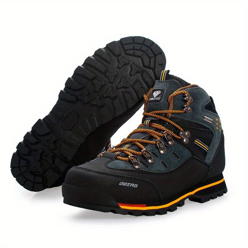 DWZRG Men's High-Ankle Hiking Boots All-Terrain Non-Slip Traction