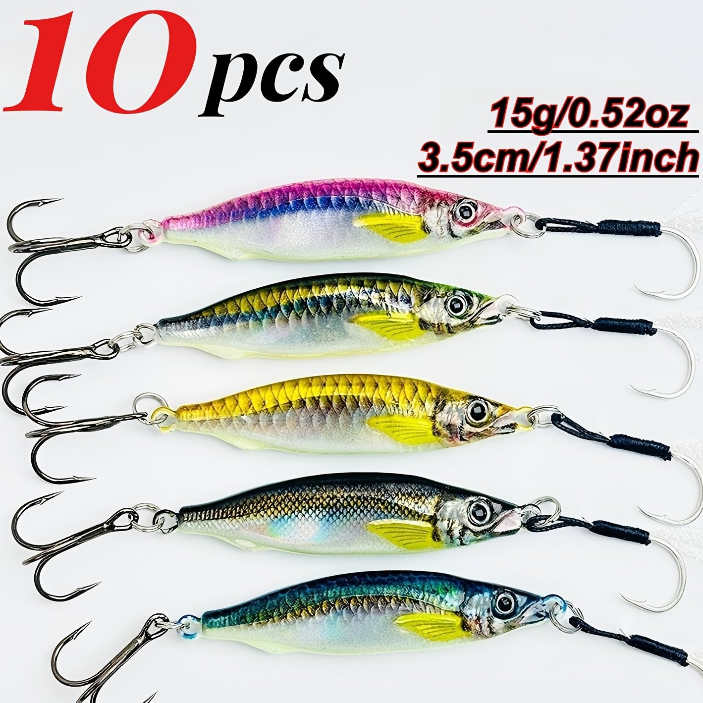 Amacure Fisch Sinking Lure Baits Set for Freshwater and Saltwater