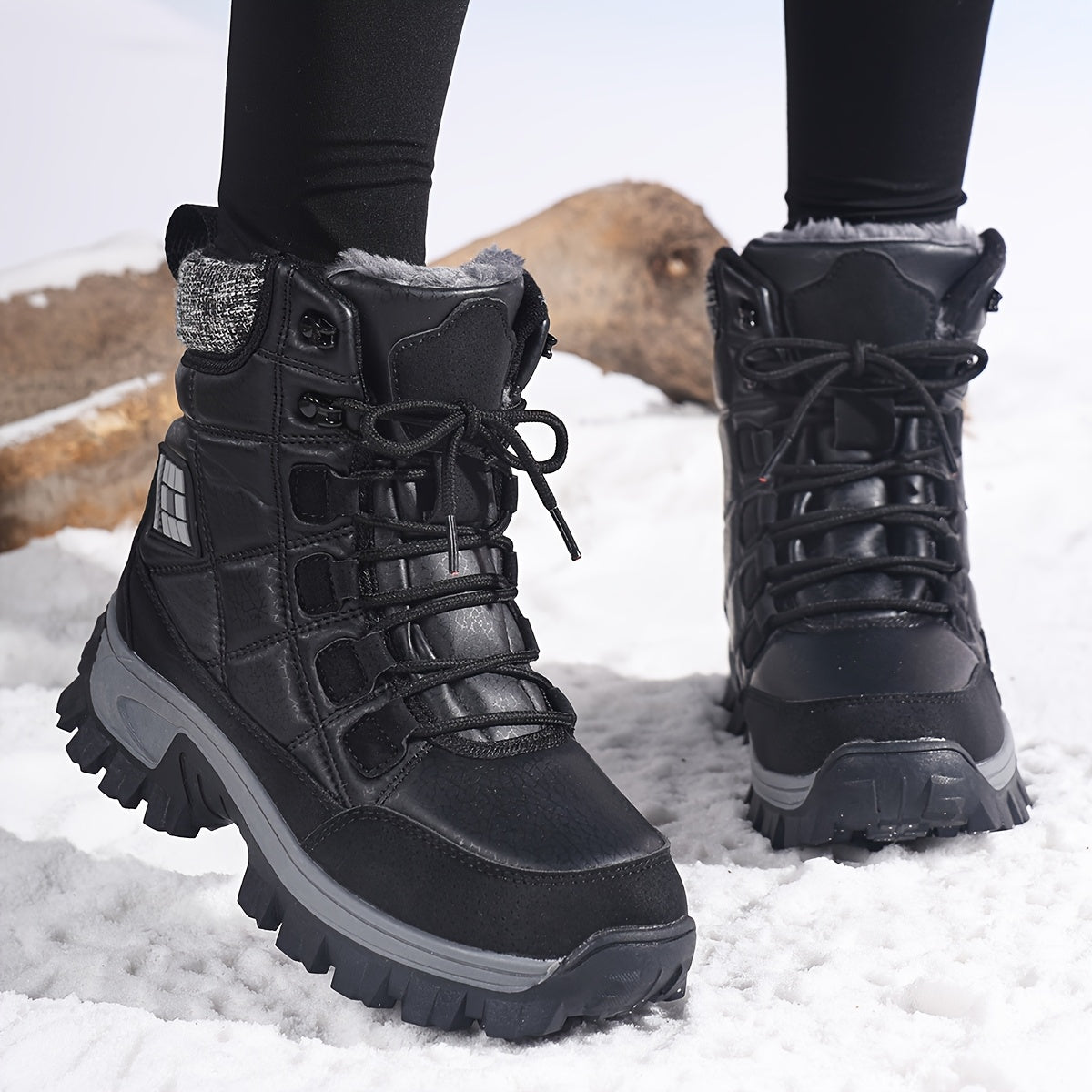 HDOXSE Womens Winter Snow Boots Non Slip TPR Outsole Warmth
