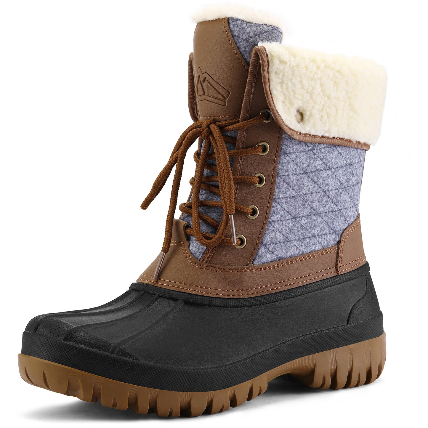 Women's Thermal Snow Boots Non Slip Mid Calf Rubber Sole