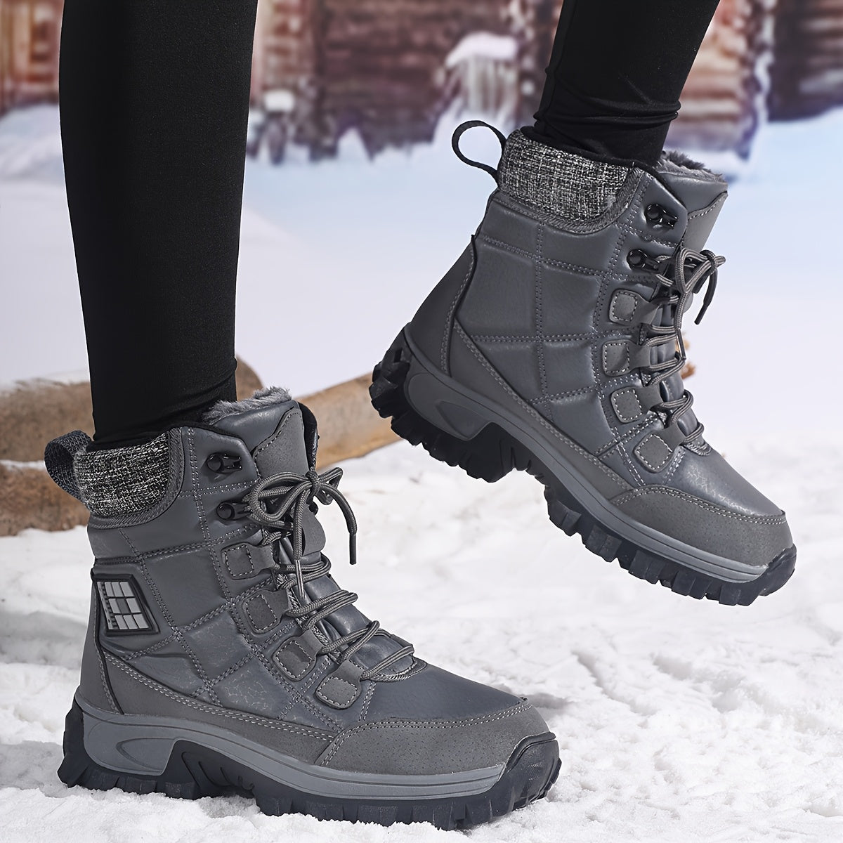 HDOXSE Womens Winter Snow Boots Non Slip TPR Outsole Warmth