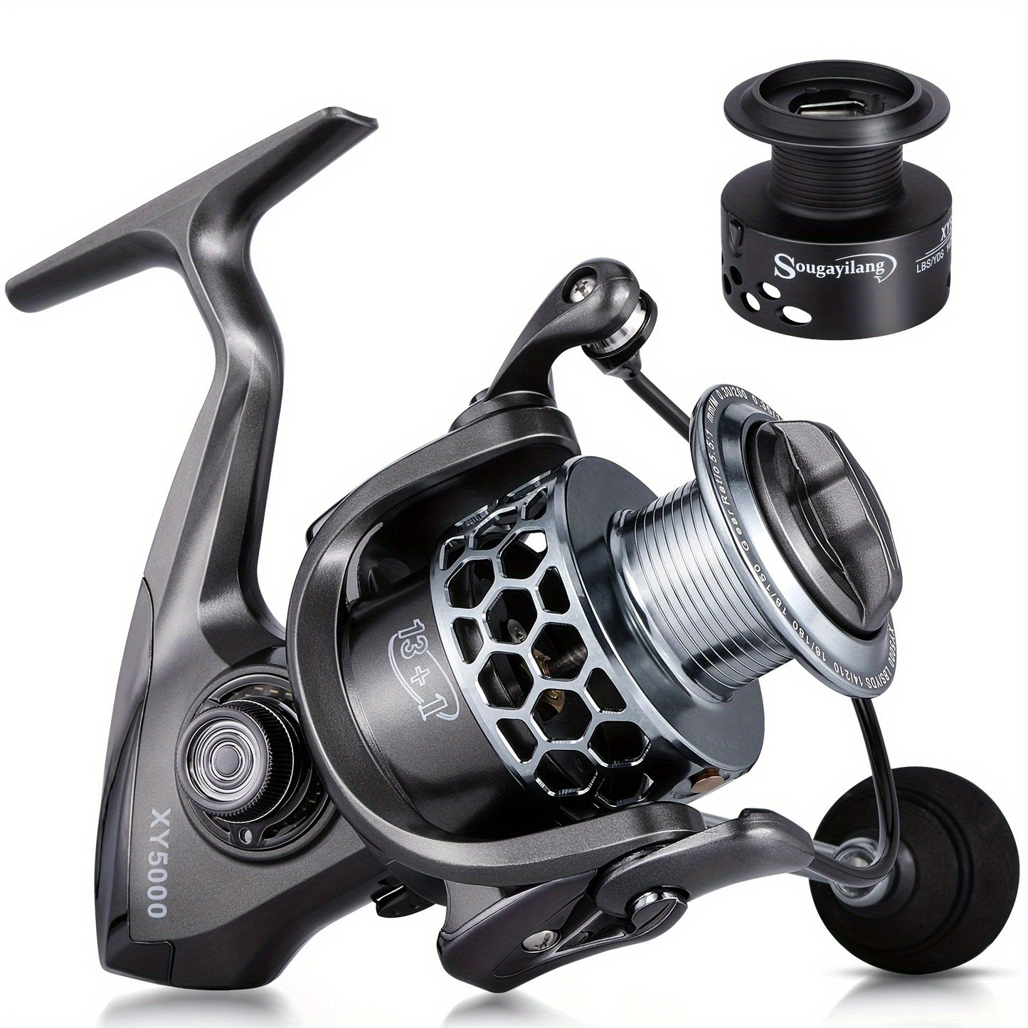 Sougayilang Spinning Reel 13 Bearings High Gear Aluminum Spool