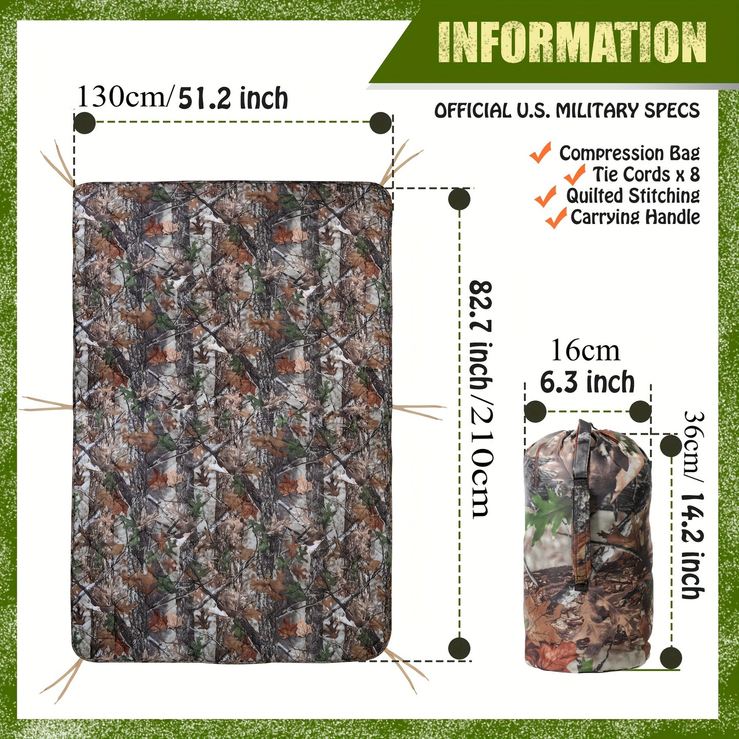 LENOTOS Woobie Blanket Insulated Rain Poncho Liner for Hiking