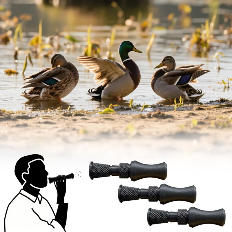 Professional Duck Call Kit With 5 Reeds For Multi-Voice Species