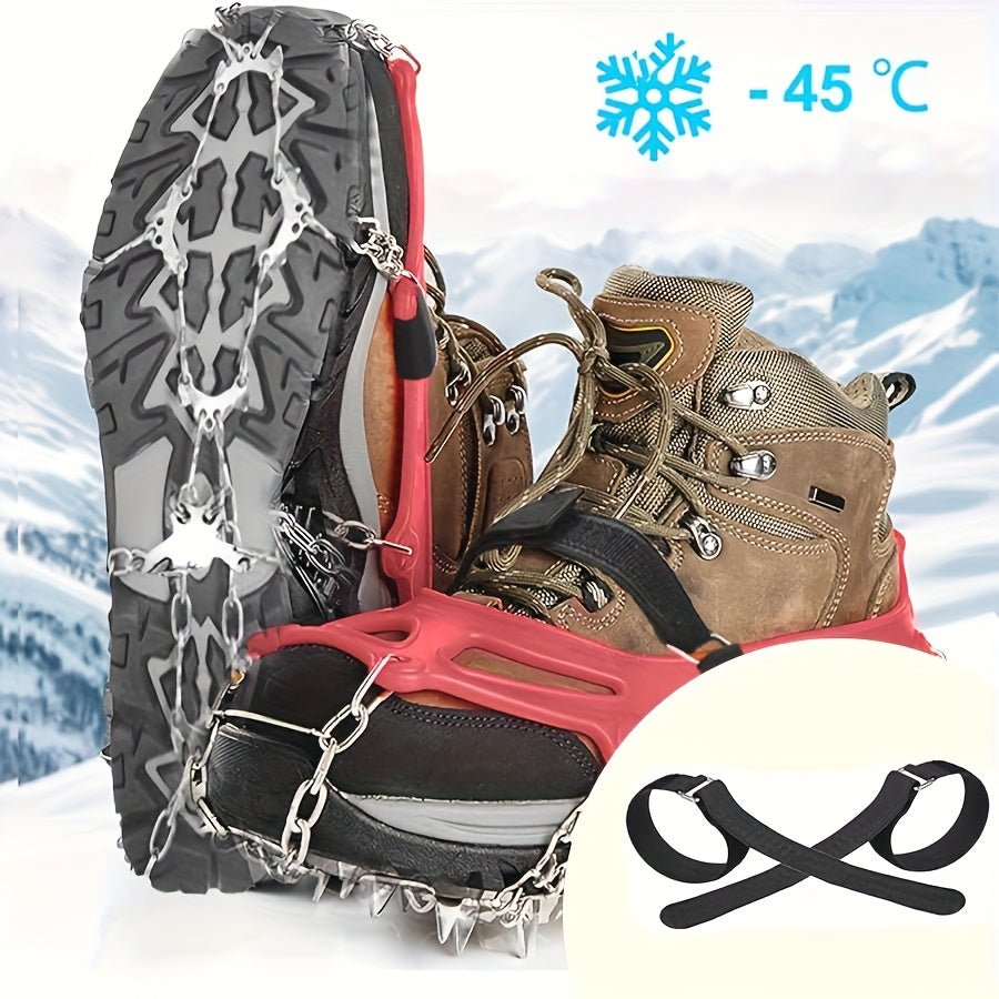 Stainless Steel Ice Cleats Crampons Traction Grips For Boots