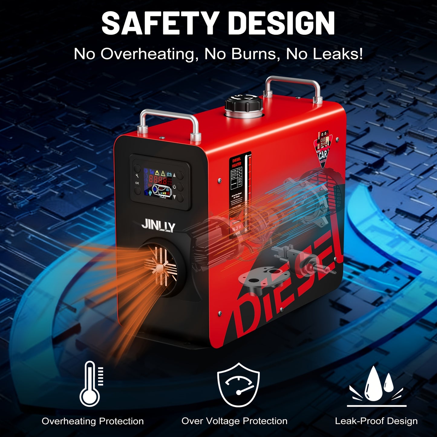 Diesel Air Heater 8KW 12V 24V Portable Parking Heater