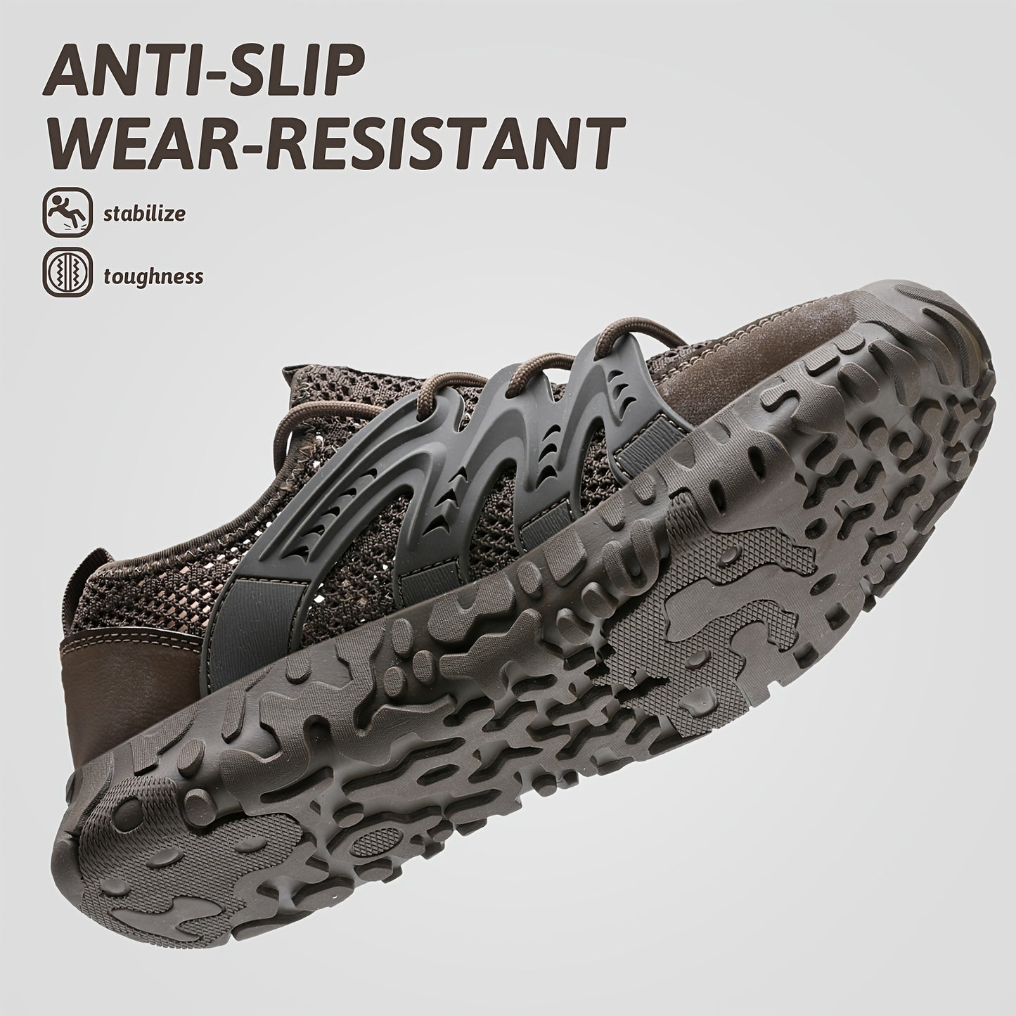 LITTLEPLUM Men Hiking Sandals Slip On Outdoor Footwear