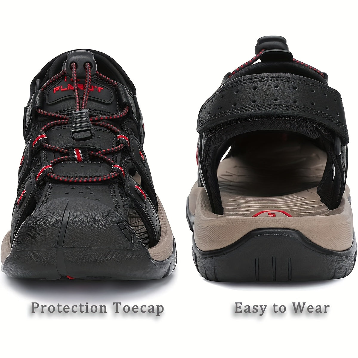 Mens Sport Hiking Sandals Closed Toe Water Shoes Outdoor