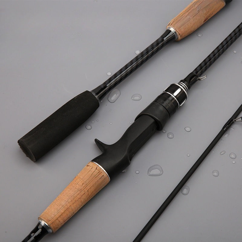 Carbon Lure Rod With Wooden Handle For Fly Fishing
