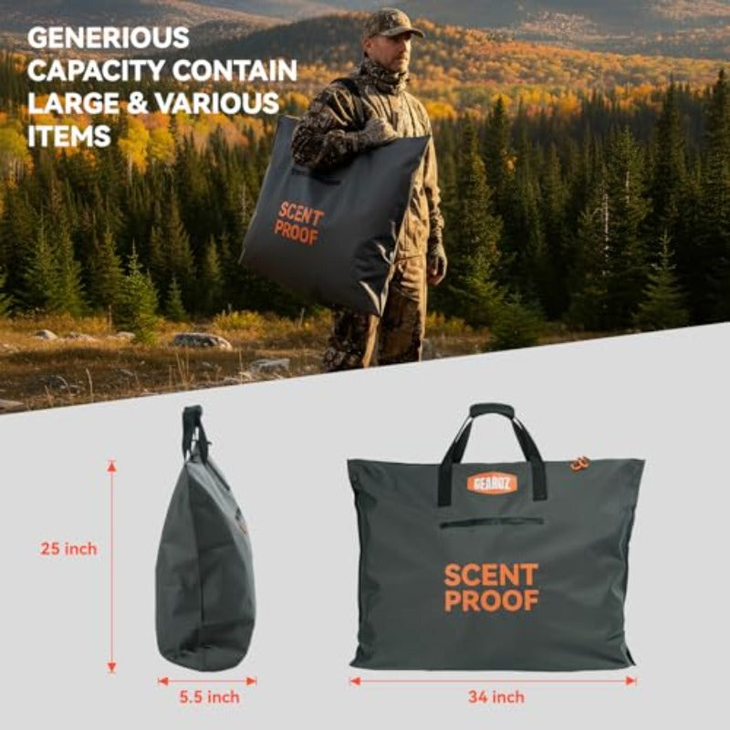 2 Pack Scent Proof Hunting Duffle Water Resistant Large Capacity