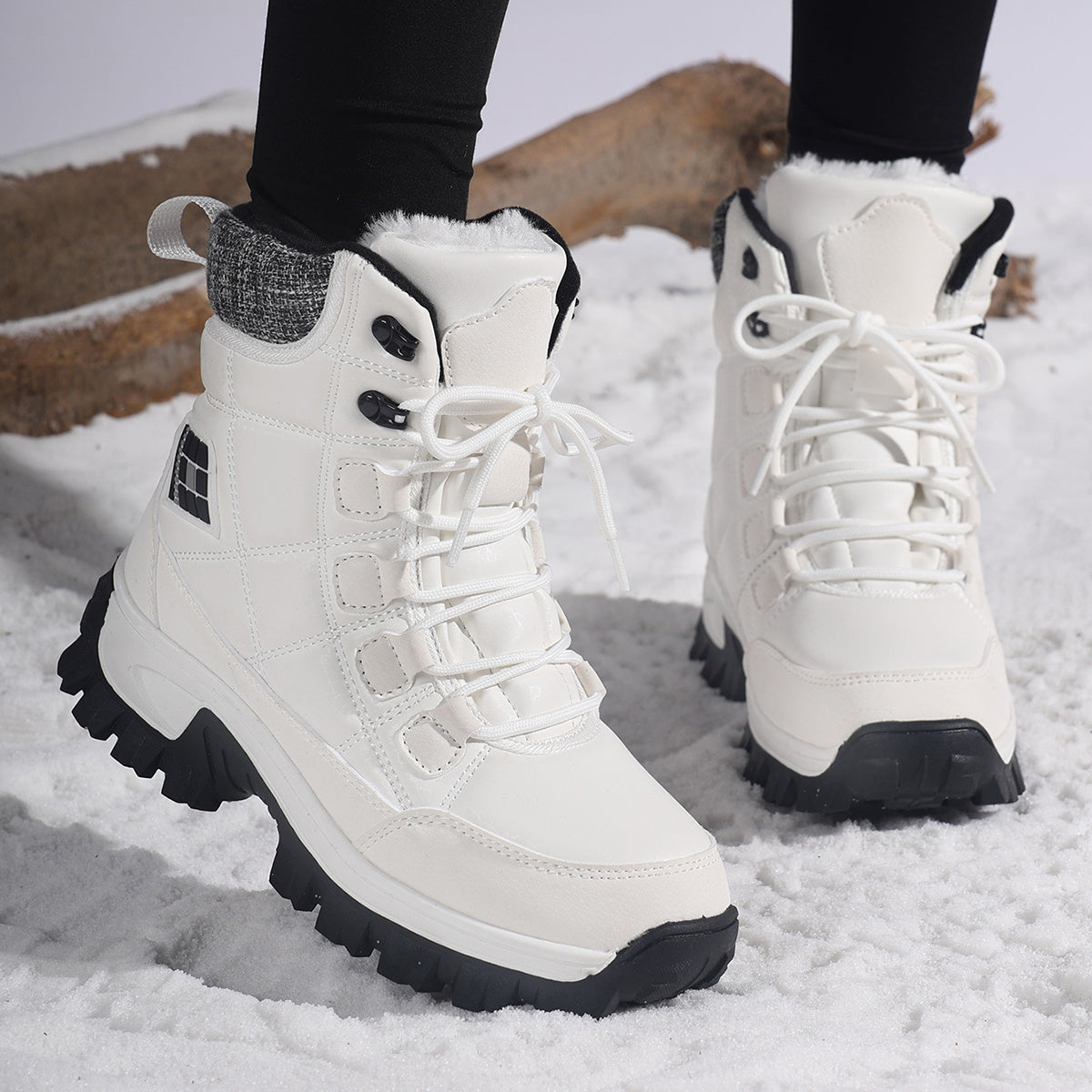HDOXSE Womens Winter Snow Boots Non Slip TPR Outsole Warmth