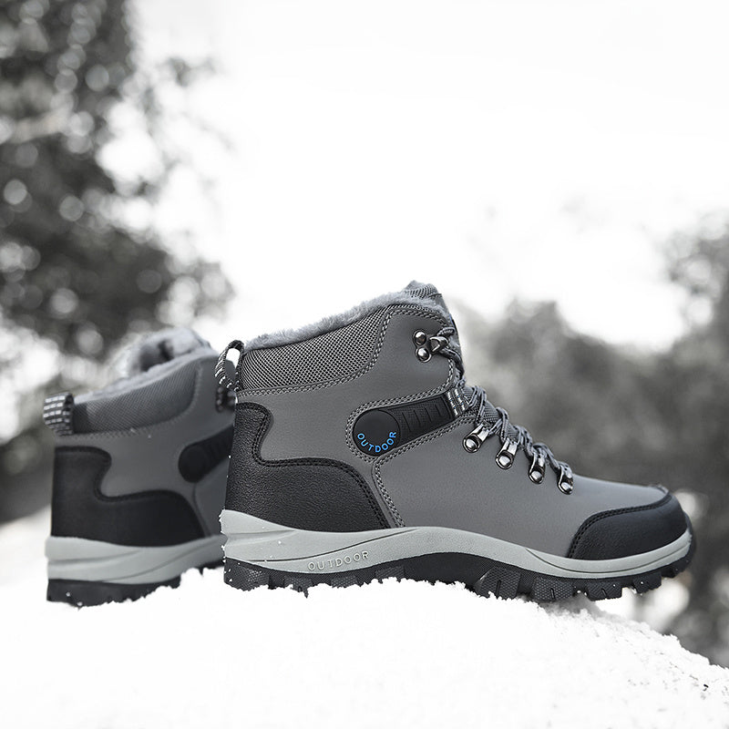 Men's & Women's All-Season Outdoor Hiking Boots - Heavy-Duty Upper & Rubber Sole, Comfortable Round Toe & Cushioned Insole, All-Terrain Traction Tread, Trekking, Snow, Mud, - All-Weather Durable Casual & Serious Hiking Boots