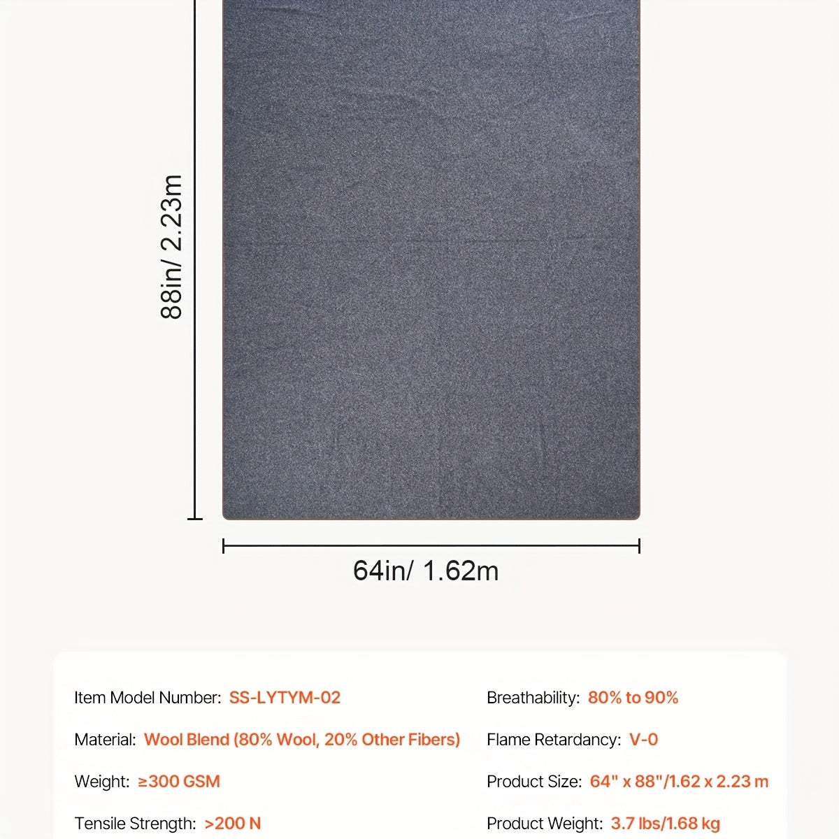 Happybuy Large Wool Camping Blanket - 64" x 88", High Quality & Windproof, Flame Retardant, Soft & Cozy for Outdoors, Picnics, Hiking, Sports Events, Travel, 80% Wool, Multicolor Striped Design (Green, Blue, Brown)