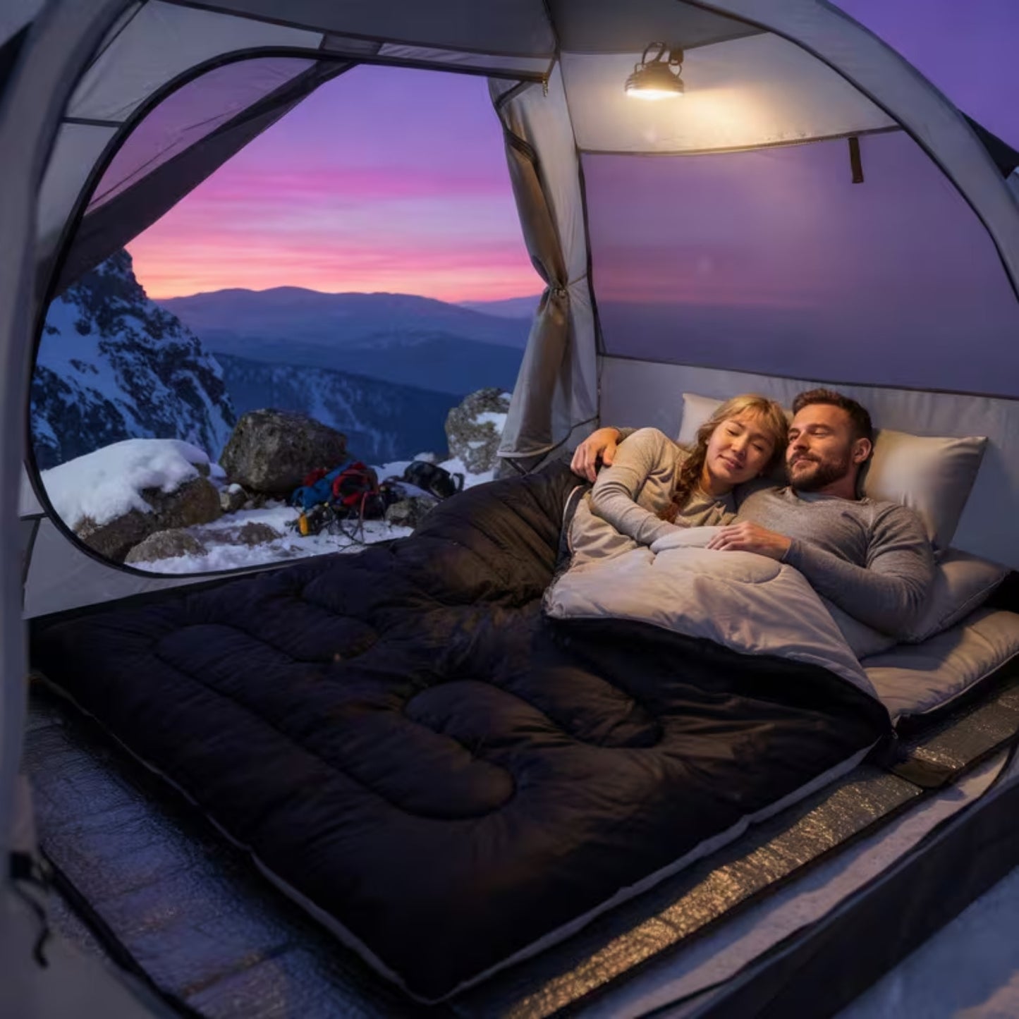 SWTMERRY Two Person Sleeping Bag With Pillow For All Season
