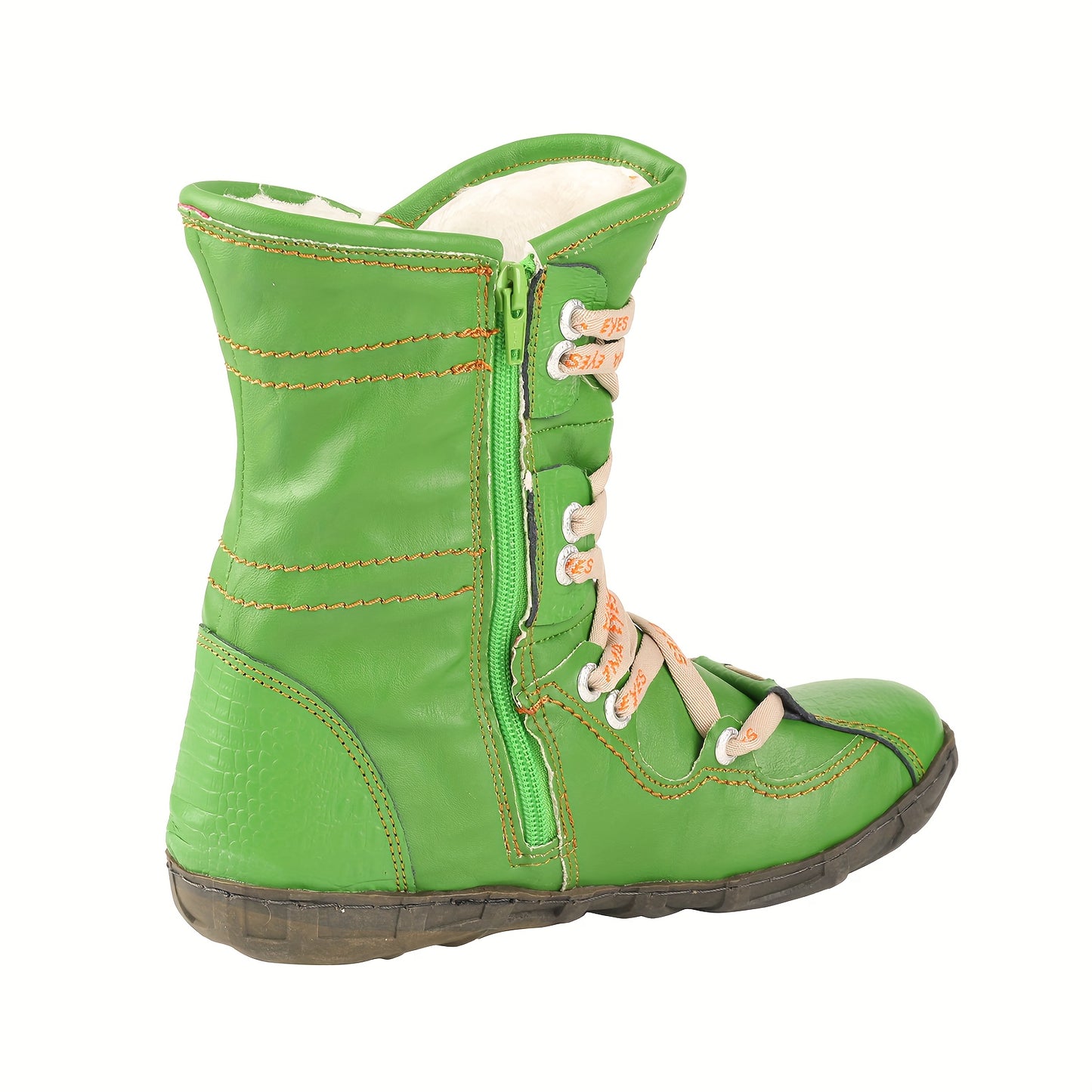 TMA EYES Lined Mid-Calf Snow Boots With Anti-Slip TPR Sole